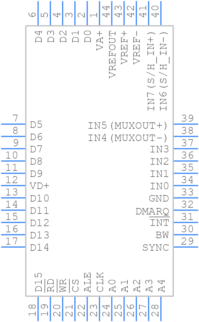 LM12458CIV/NOPB - Texas Instruments - PCB symbol