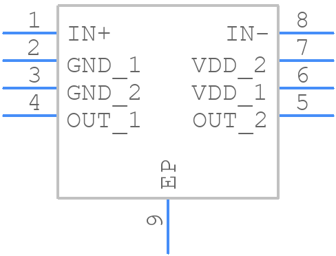 UCC27614DSGR - Texas Instruments - PCB symbol