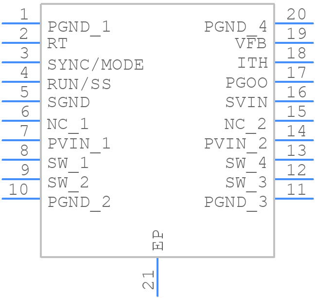 LTC3414IFE#TRPBF - Analog Devices - PCB symbol
