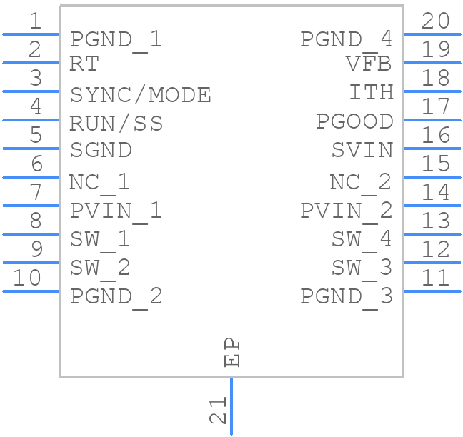 LTC3414MPFE#TRPBF - Analog Devices - PCB symbol