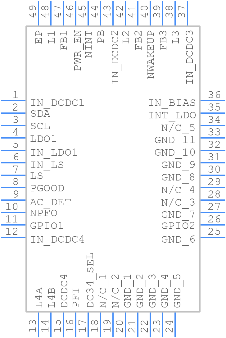 TPS65216D0RSLR - Texas Instruments - PCB symbol