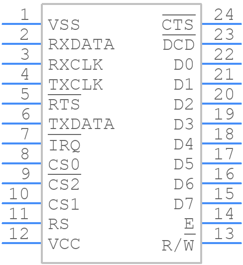 MC68B50P - Motorola - PCB symbol