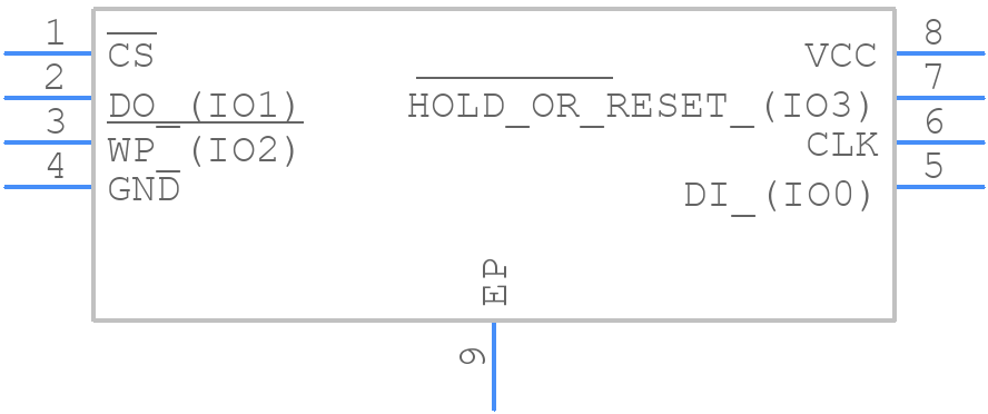 W25Q128JVEIQ TR - Winbond - PCB symbol