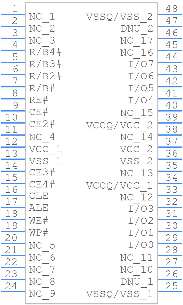 JS29F64G08CAMDB - Intel - PCB symbol