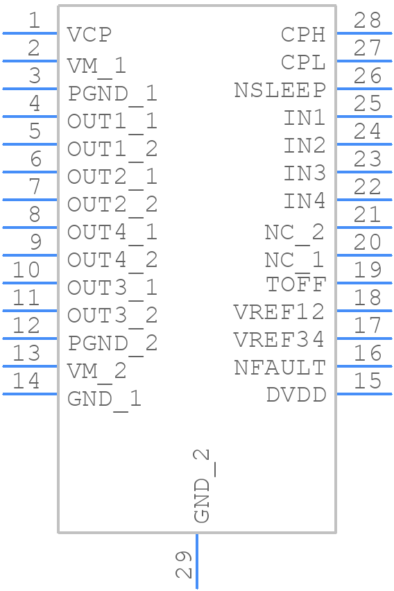DRV8932PPWPR - Texas Instruments - PCB symbol