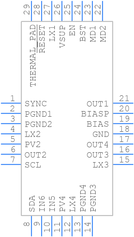 MAX20430ATIC/VY+ - Analog Devices - PCB symbol