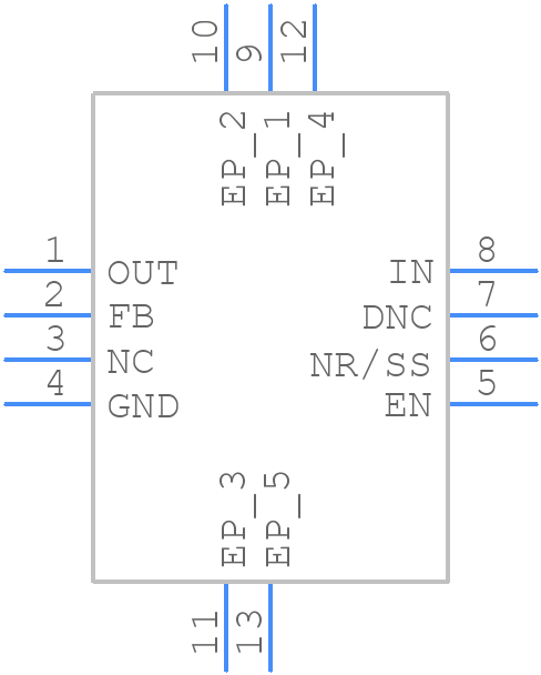 TPS7A4901DRBT - Texas Instruments - PCB symbol