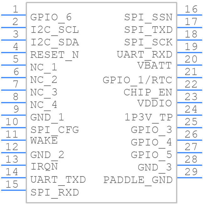 ATWINC1500-MR210PB1961 - Microchip - PCB symbol