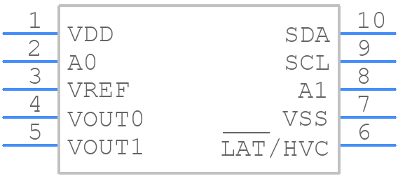 MCP47CVB22-E/UN - Microchip - PCB symbol