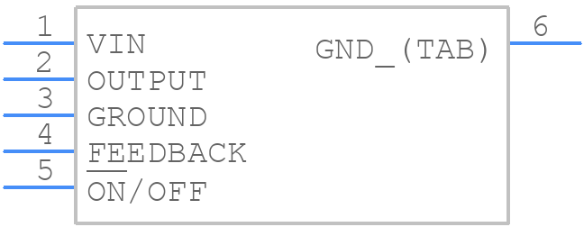 LM2596S-12/NOPB - Texas Instruments - PCB symbol