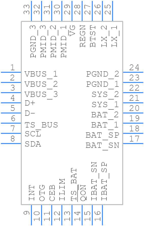 RT9468GQW - Monolithic Power Systems (MPS) - PCB symbol