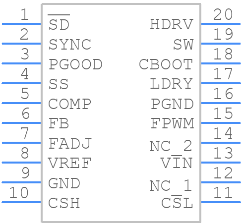 LM2630MTC-ADJ - Texas Instruments - PCB symbol