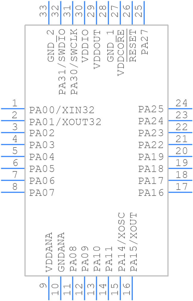 ATSAML10E15A-MFT - Microchip - PCB symbol