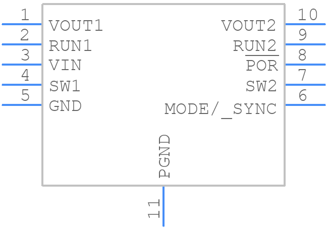 LTC3407EDD-3#PBF - Analog Devices - PCB symbol