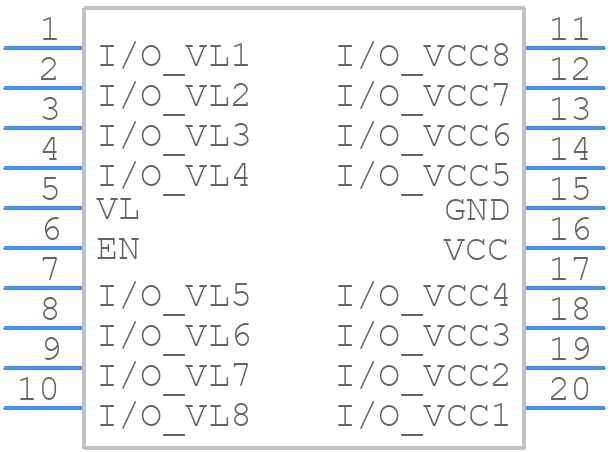 NLSX3018MUTAG - onsemi - PCB symbol