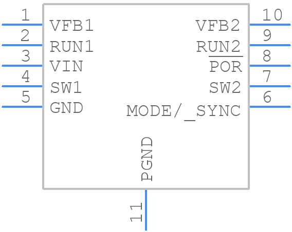 LTC3407EDD#PBF - Analog Devices - PCB symbol
