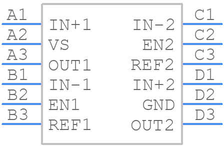 INA2191A4IYBJR - Texas Instruments - PCB symbol