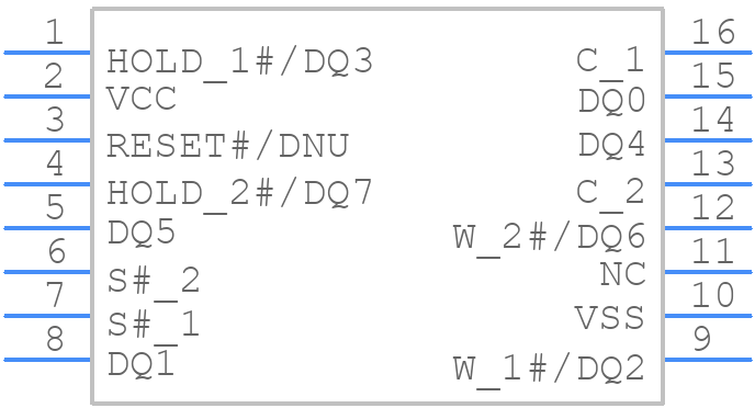 MT25TL512HBA8ESF-0AAT TR - Micron - PCB symbol