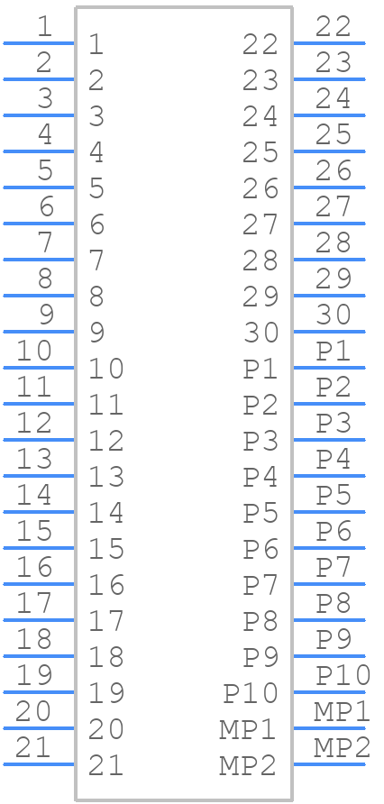 10159559-A30221RLF - Amphenol Communications Solutions - PCB symbol