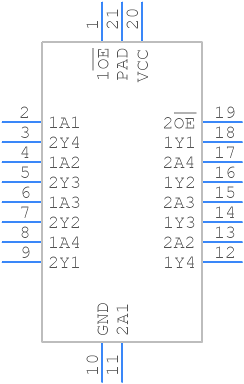SN74HCS240RKSR - Texas Instruments - PCB symbol
