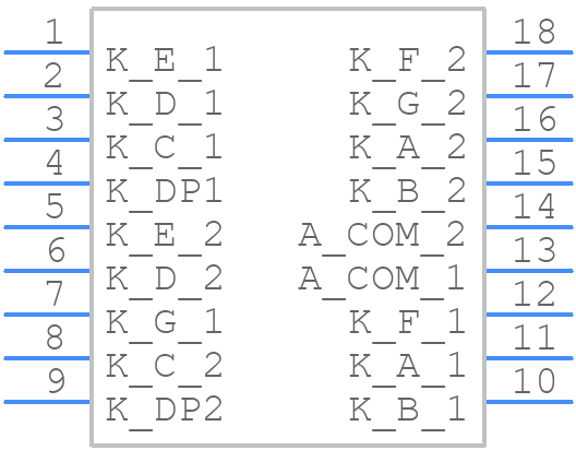 DA08-11SURKWA - Kingbright - PCB symbol