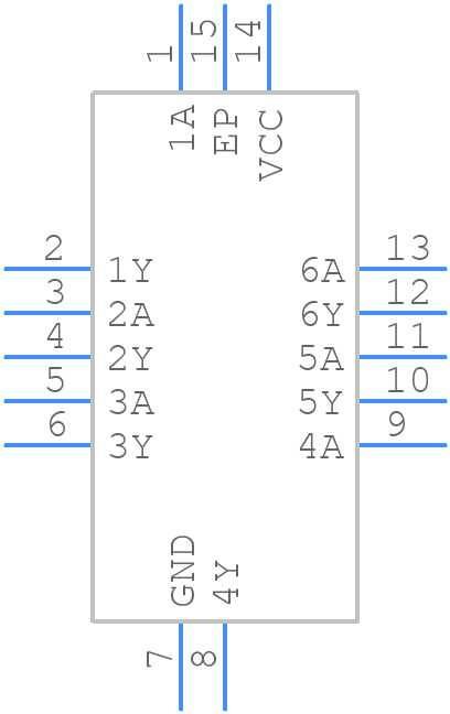 SN74ALVC04RGYRG4 - Texas Instruments - PCB symbol