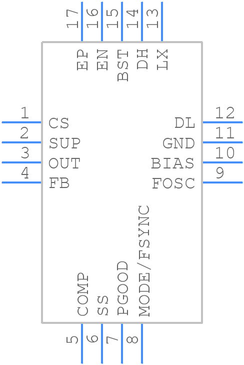 MAX25201ATEC/VY+ - Analog Devices - PCB symbol