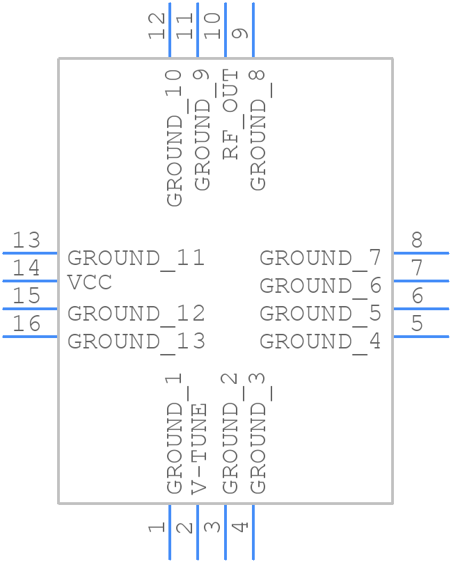 ROS-1645W-119+ - Mini-Circuits - PCB symbol