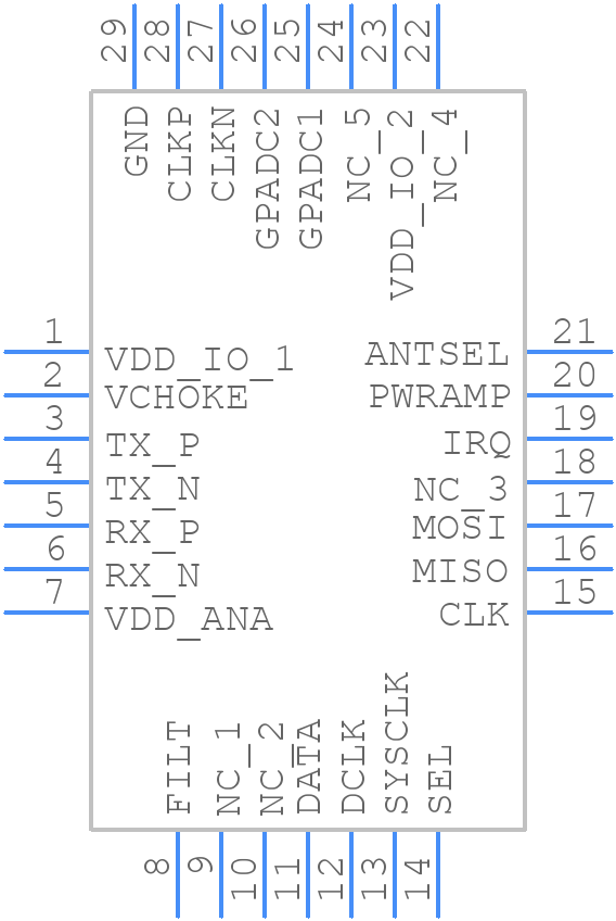 AX5045-1-TW30 - onsemi - PCB symbol