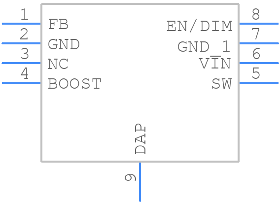 LM3405AXMY/NOPB - Texas Instruments - PCB symbol