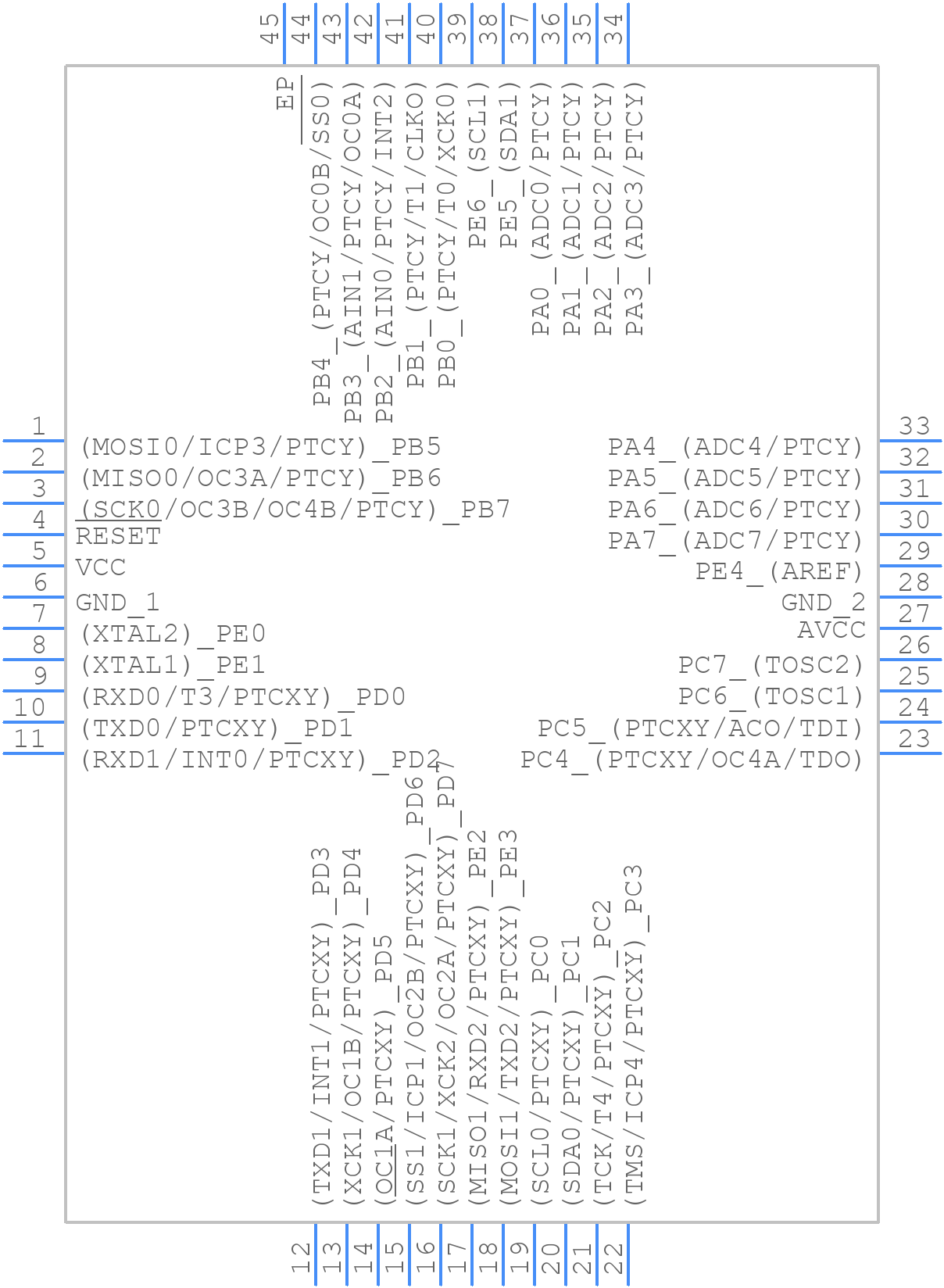 ATMEGA324PB-MBTES - Microchip - PCB symbol