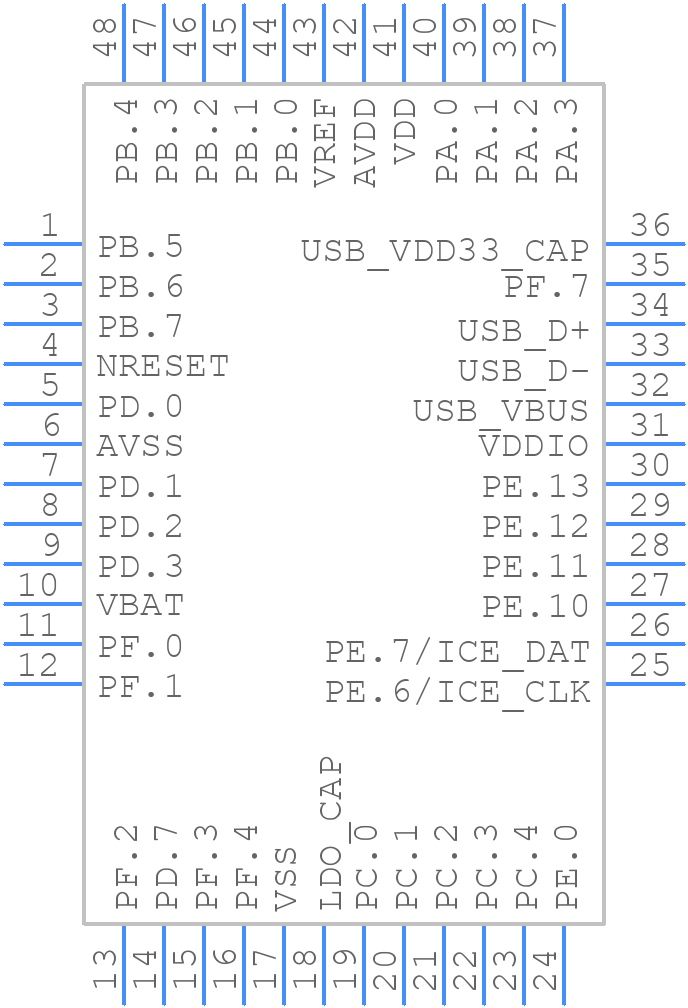 NUC126LG4AE - Nuvoton - PCB symbol
