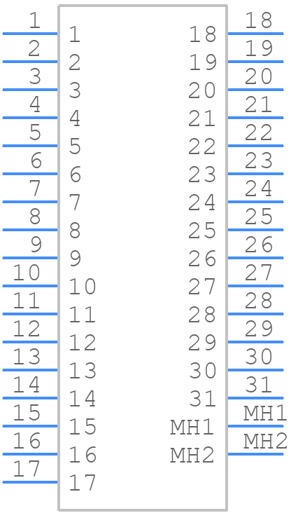 MLDM2L-31SCBRPT-.110 - Glenair - PCB symbol