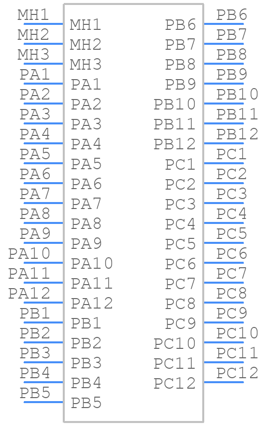 151053-0003 - Molex - PCB symbol