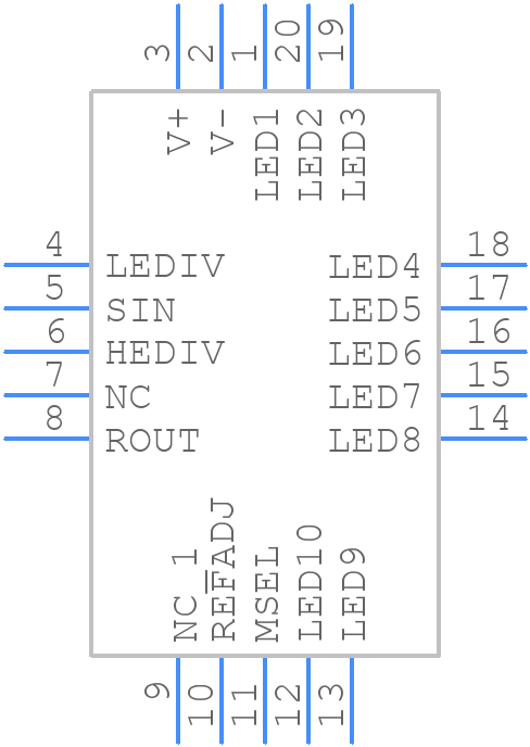LM3914V - Texas Instruments - PCB symbol