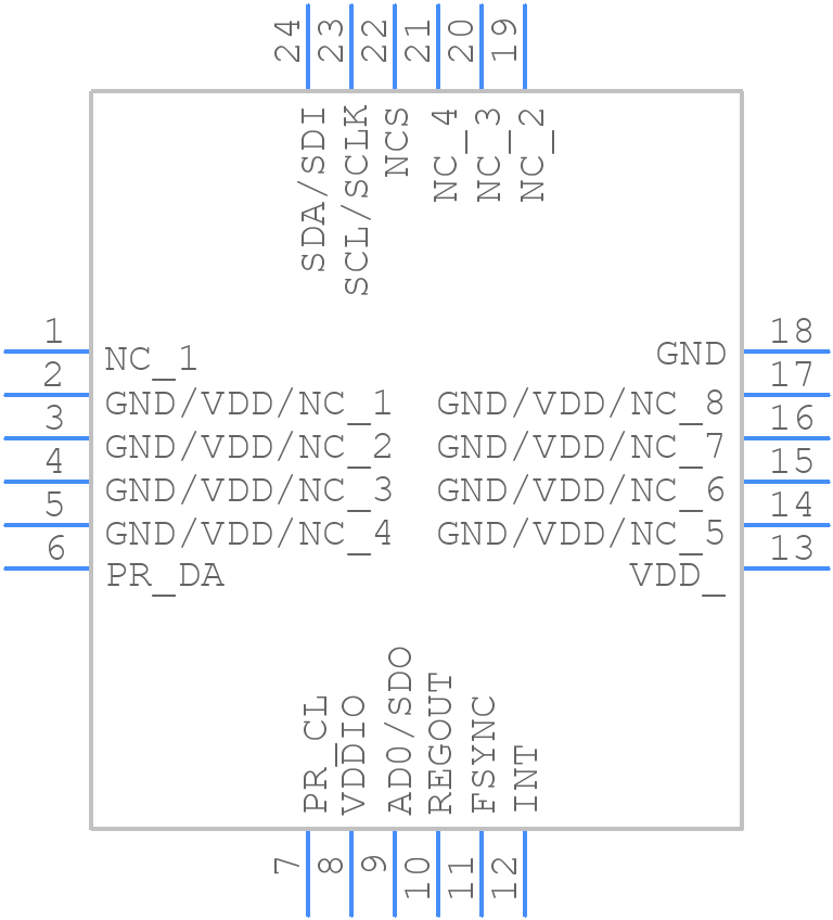 ICM-20789 - TDK - PCB symbol