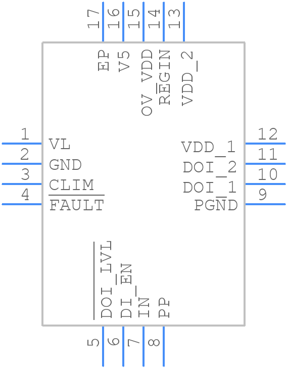 MAX14914AATE+ - Analog Devices - PCB symbol