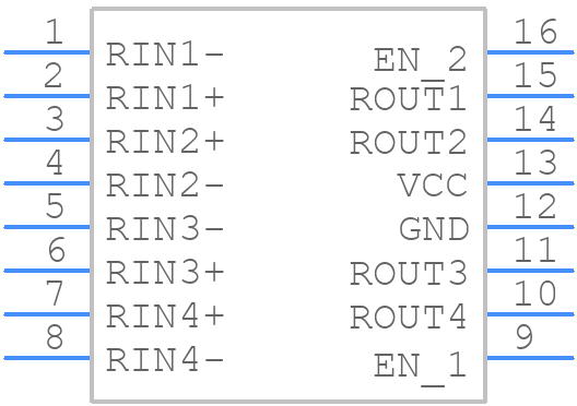 DSLVDS1048PWT - Texas Instruments - PCB symbol
