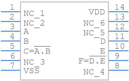 CD40107BF - Texas Instruments - PCB symbol