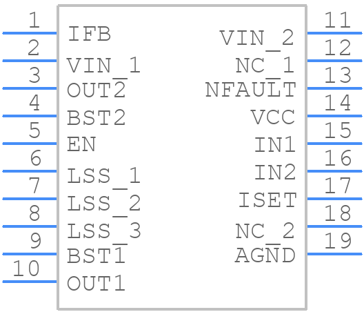 MP6619GQ-Z - Monolithic Power Systems (MPS) - PCB symbol