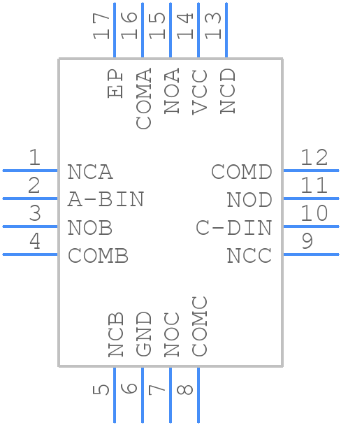 NLAS3899BMNTWG - onsemi - PCB symbol