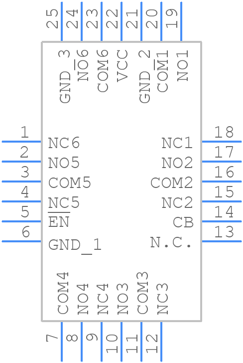 MAX4948ETG+T - Analog Devices - PCB symbol