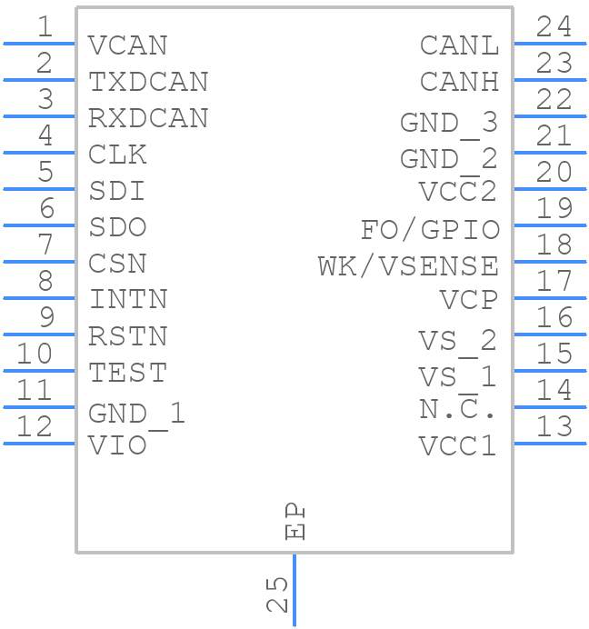 TLE9461ESV33XUMA1 - Infineon - PCB symbol