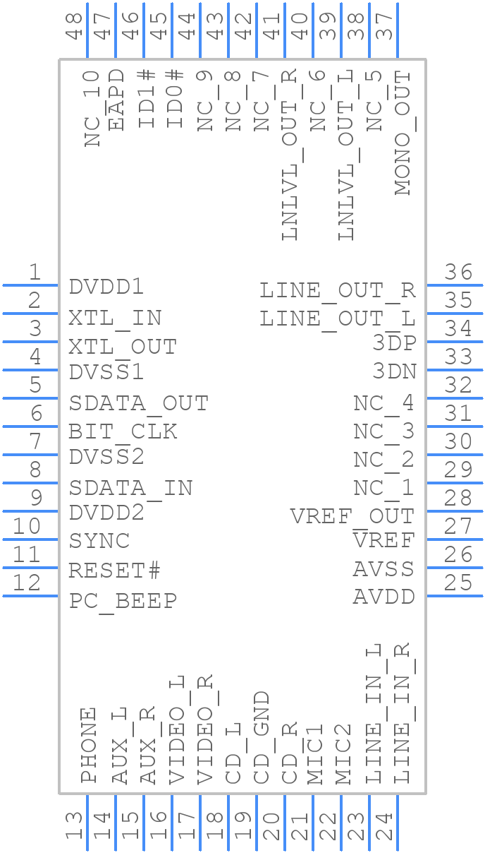 LM4549BVH/NOPB - Texas Instruments - PCB symbol