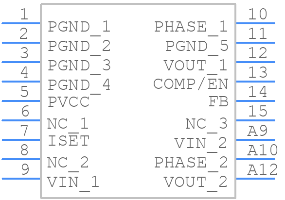ISL8201MIRZ-T - Renesas Electronics - PCB symbol