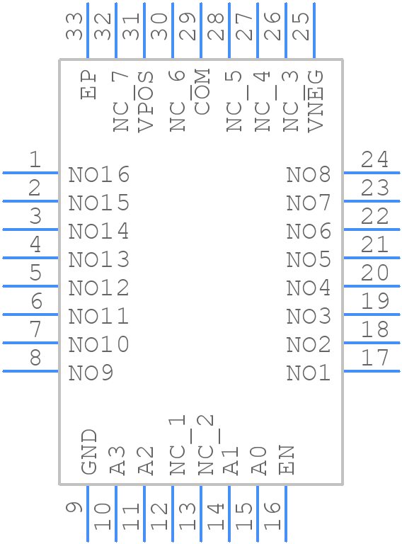 DG1206ETJ+T - Analog Devices - PCB symbol