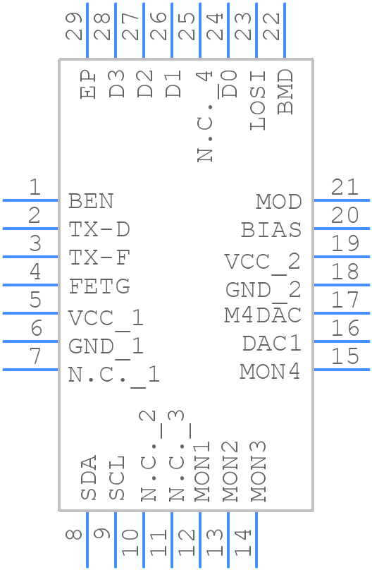 DS1865T+ - Analog Devices - PCB symbol