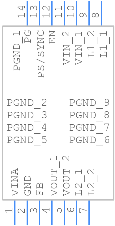 TPS63020QDSJRQ1 - Texas Instruments - PCB symbol