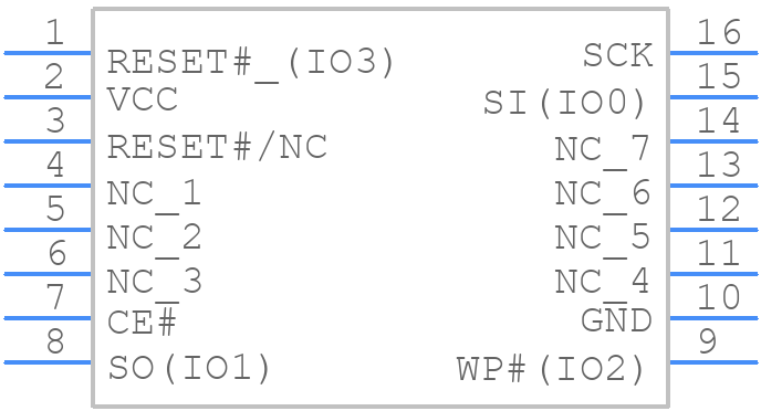IS25WP512M-RMLA3-TR - Integrated Silicon Solution Inc. - PCB symbol