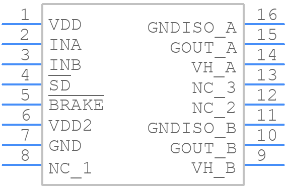 STGAP2DMTR - STMicroelectronics - PCB symbol
